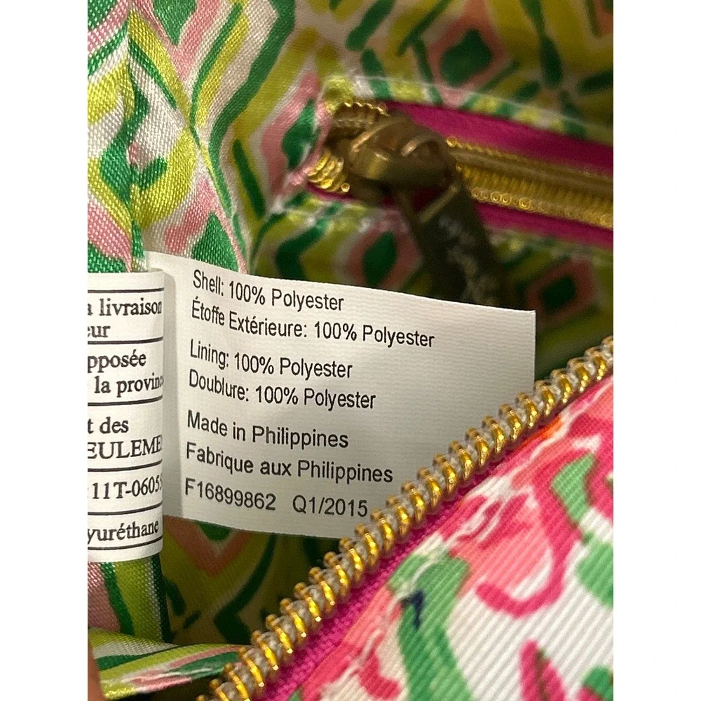 Lilly Pulitzer for Target Floral Makeup Bag Pink Trim Cosmetic Case Travel Bag